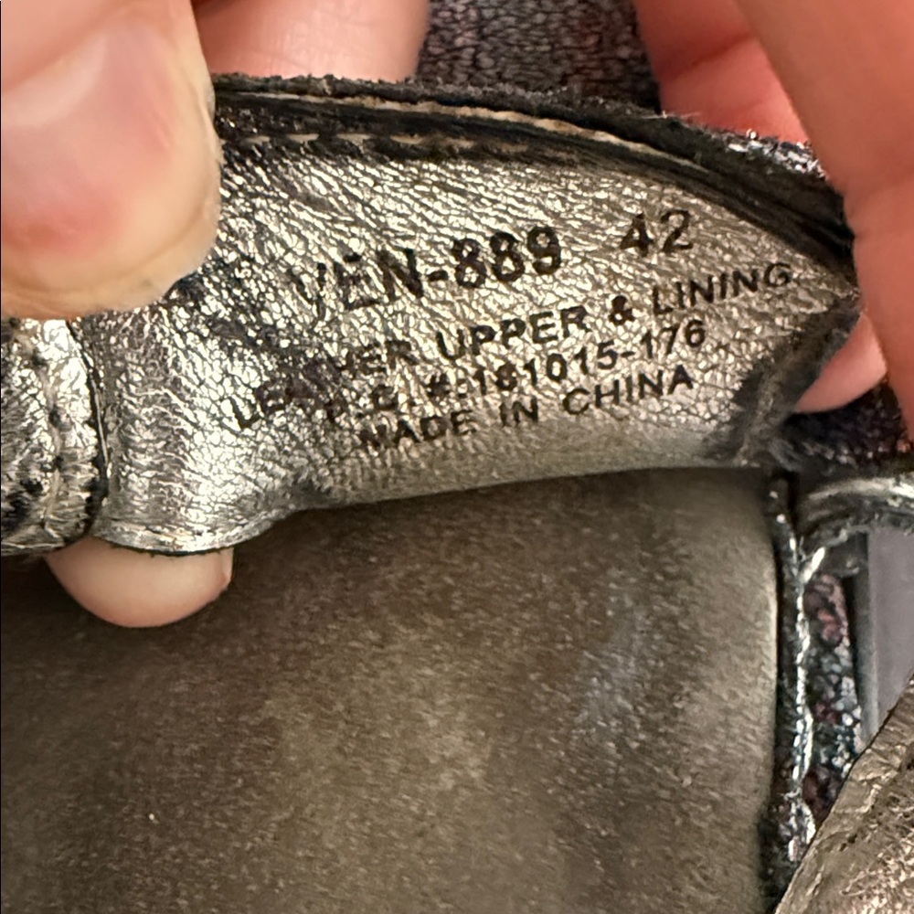 Alegria Venice Sandals Womens  Quarry Crackle Hook Loop Slides grey7 - Picture 7 of 8